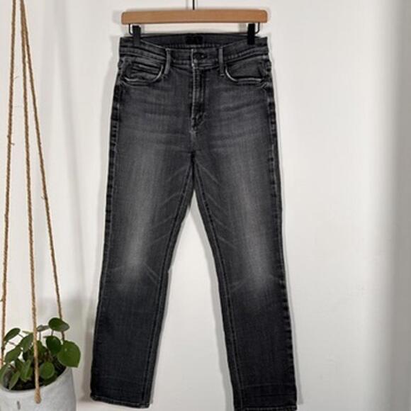 MOTHER Mid Rise Dazzler Ankle Black Stargazing Size 28